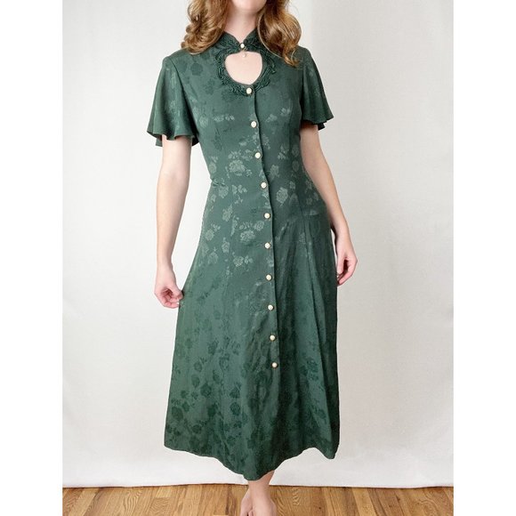 Vintage Victorian Cottagecore Gothic Corset Midi Maxi Dress Dark Fairycore Sexy - Picture 8 of 8